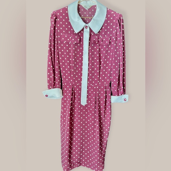 Vintage Polka Dot She’s The Boss Dress - Picture 1 of 10